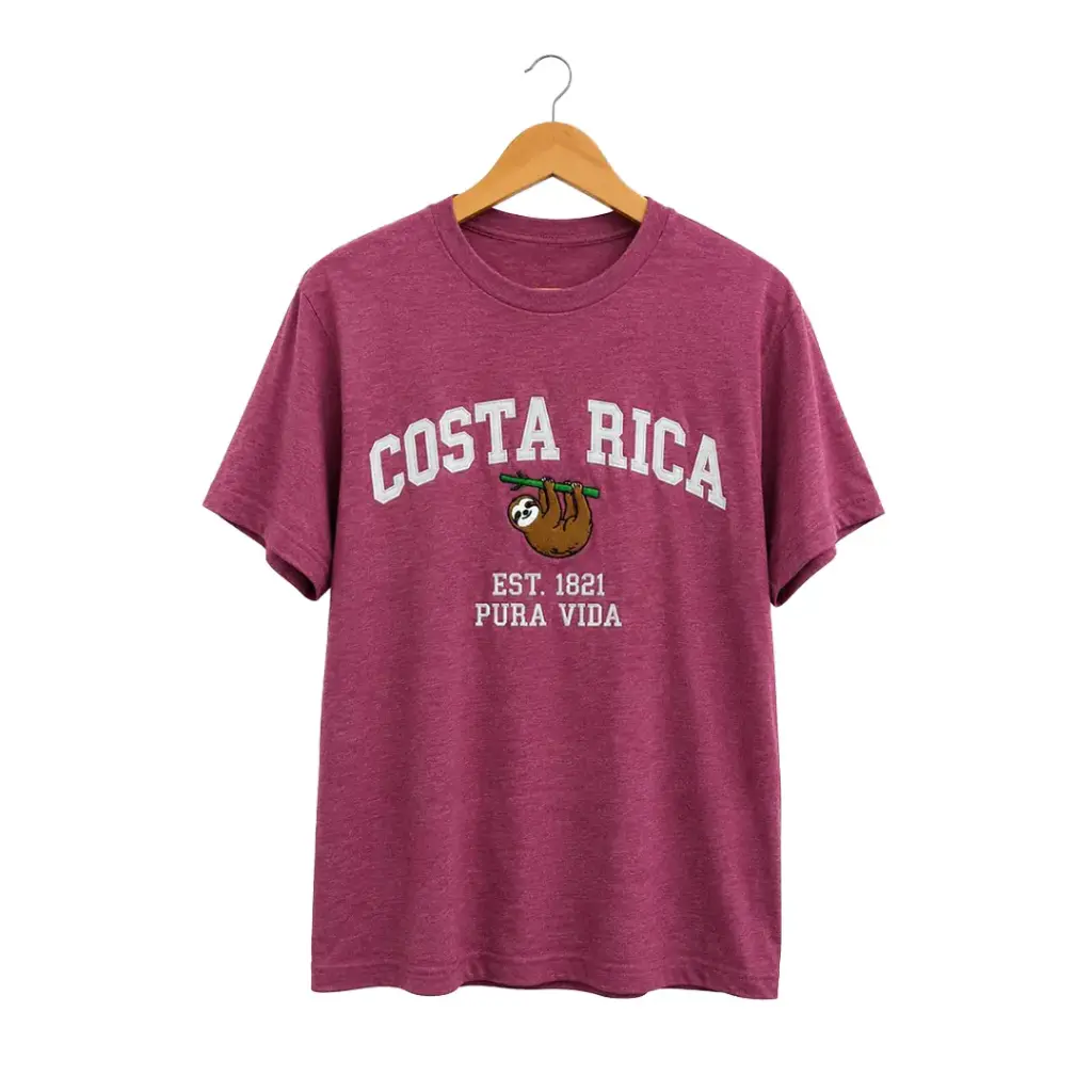 Camiseta Tradicional bordada Vino L