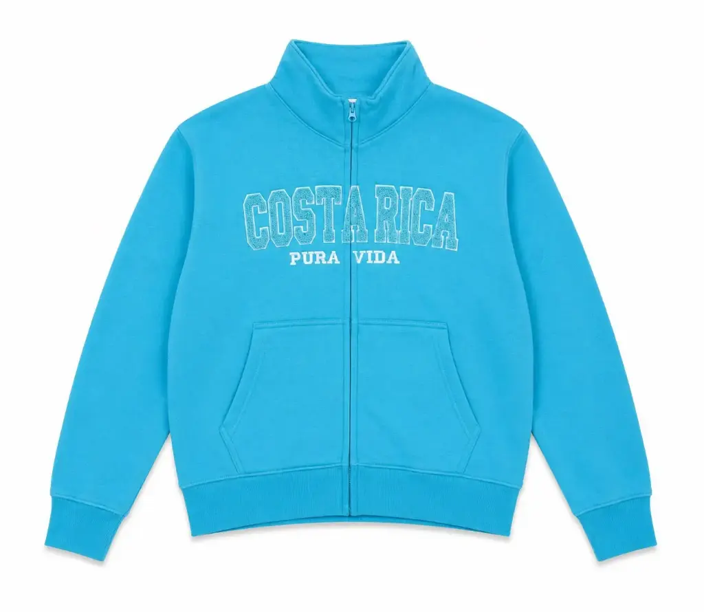 Sudadera Mujer Bordada Celeste L 