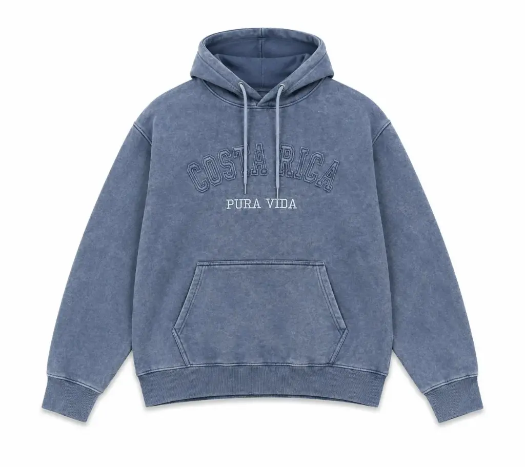 Sudadera con Gorro Bordada Gris XL 