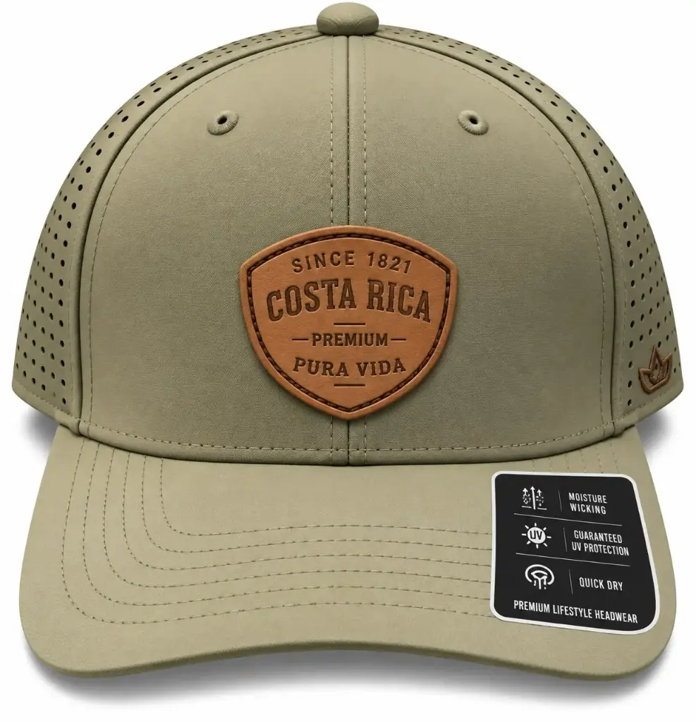 Gorra  Deportiva Gris Adulto Parche Cuero  / G50