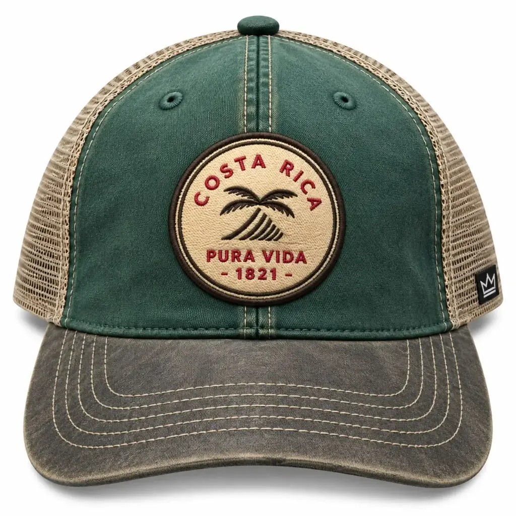 Gorra   VERDE DISEÑO PALMERA CR / G94