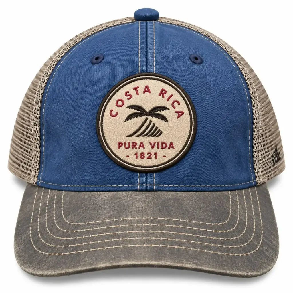 Gorra   AZUL DISEÑO PALMERA CR / G95