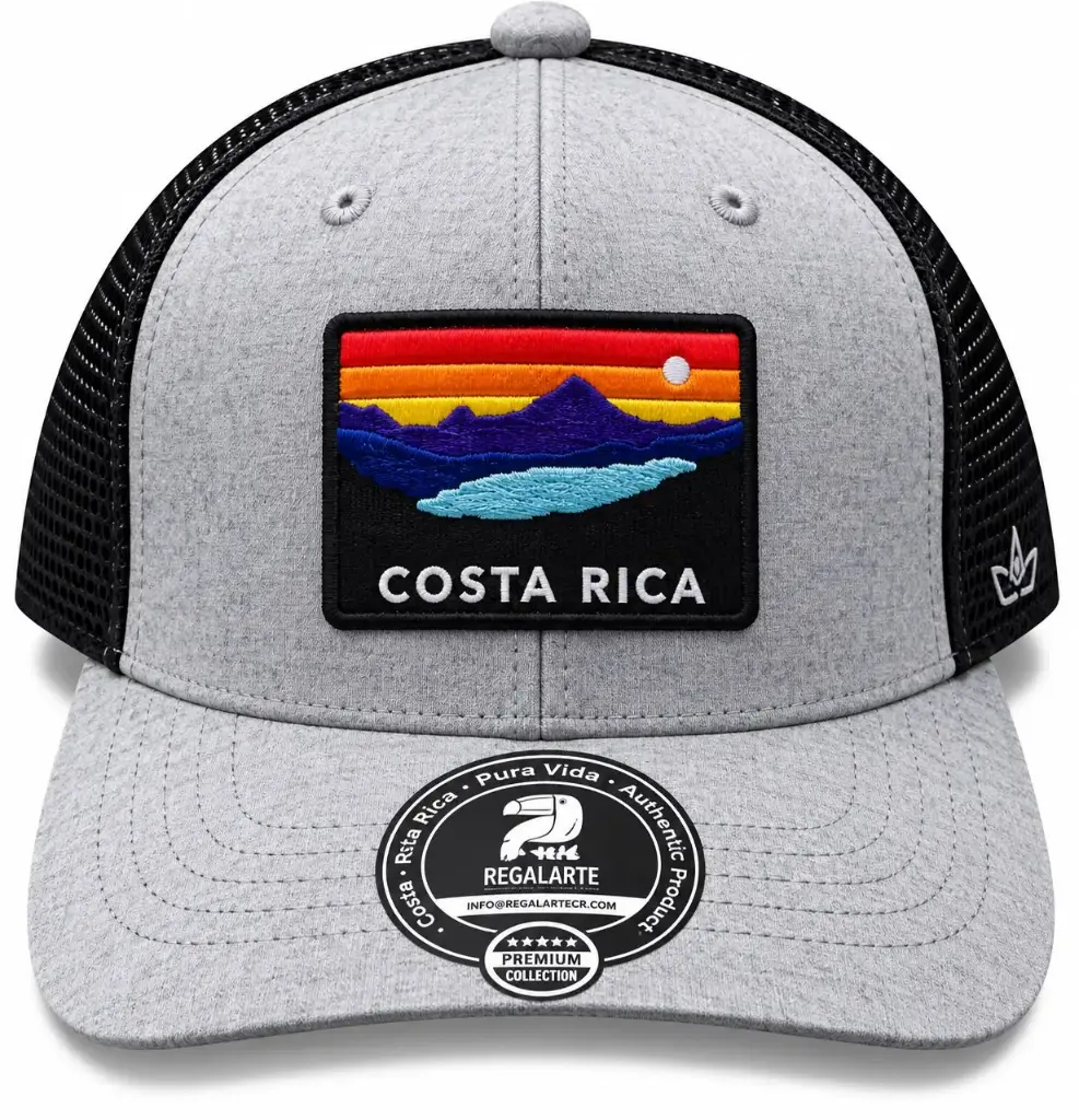 Gorra  Gris de Malla Logo Atardecer  / G61