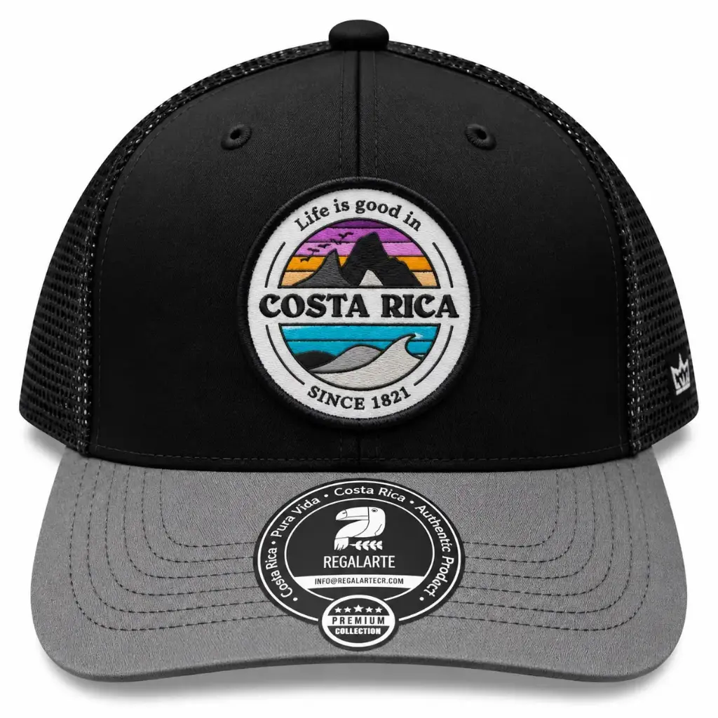 Gorra  Malla Negra Diseño Montgañas / G96
