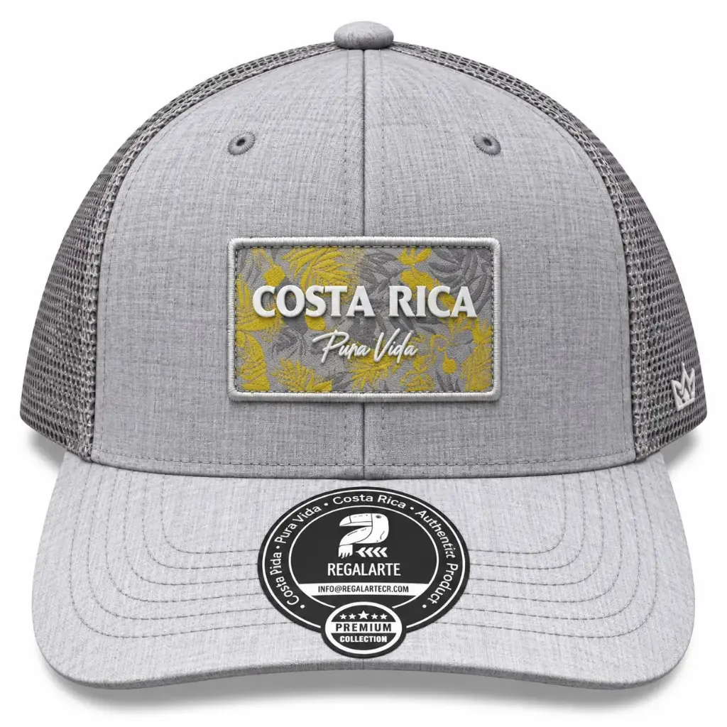 Gorra  Gris Parche de Hojas / G108