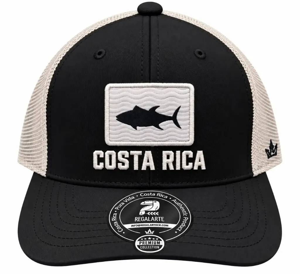 Gorra  de Malla Diseño Pez Negra  / G124