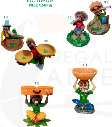 Cenicero Figura Rasta Variado