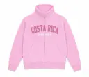 Sudadera Mujer Bordada Rosada S 