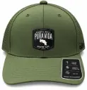 Gorra  Verde Diseño Mapa Blanco / G46