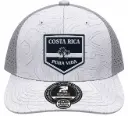 Gorra  Blanca Rayada Logo Palmera / G138