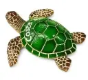 Figura Tortuga 7cm cafe y verde